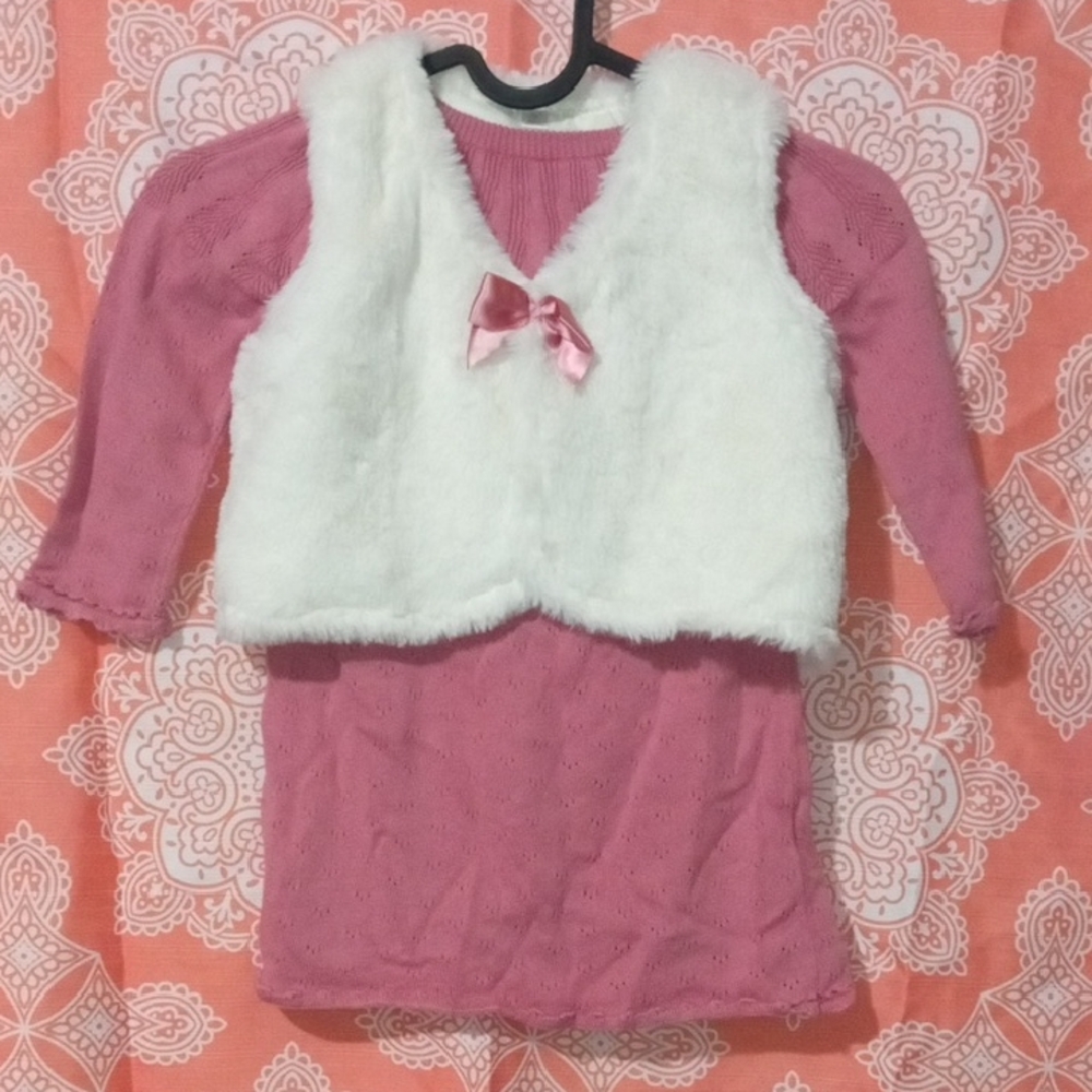 Girls Dress With Matching Vest
